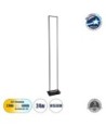 GLOBOSTAR® CORNELIE 60463 Μοντέρνο Επιδαπέδιο Φωτιστικό LED 24W 2640lm 200° AC 220-240V IP20 Ρυθμιζόμενο Λευκό CCT με Χειριστήριο από 2700K έως 6000K - Lumileds SMD Chip - Μαύρο Ματ - Μ26 x Π16 x Υ153cm - 3 Χρόνια Εγγύηση